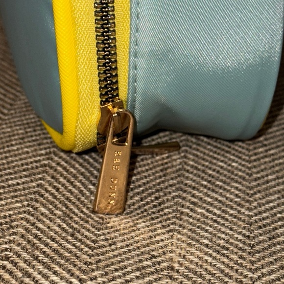 NWT Rae Dunn GRWM Get Ready With Me Cosmetic Makeup Bag Case Blue/Yellow Zipper - Picture 3 of 13